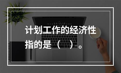 计划工作的经济性指的是（　）。