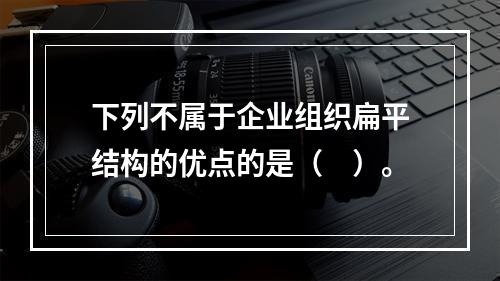 下列不属于企业组织扁平结构的优点的是（　）。