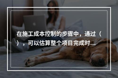 在施工成本控制的步骤中，通过（），可以估算整个项目完成时的施