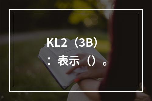 KL2（3B）：表示（）。