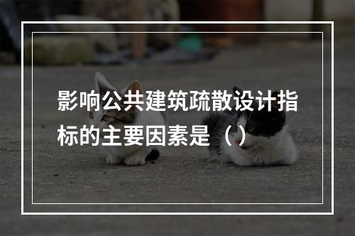 影响公共建筑疏散设计指标的主要因素是（ ）