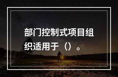 部门控制式项目组织适用于（）。