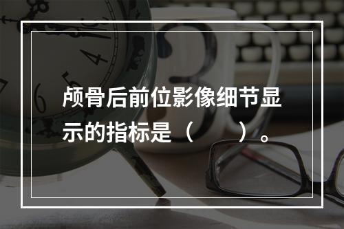 颅骨后前位影像细节显示的指标是（　　）。