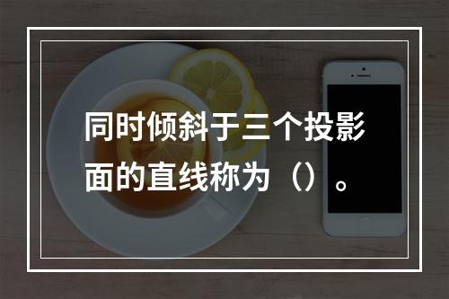 同时倾斜于三个投影面的直线称为（）。