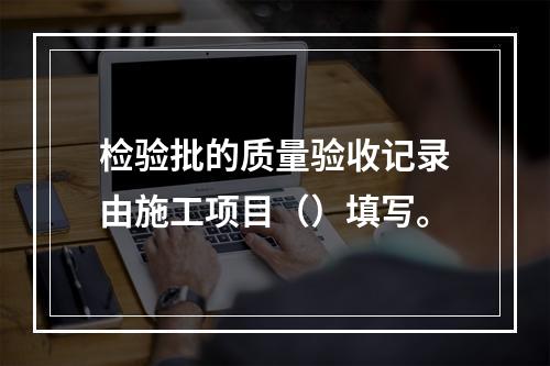 检验批的质量验收记录由施工项目（）填写。