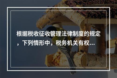 根据税收征收管理法律制度的规定，下列情形中，税务机关有权责令