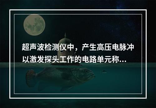 超声波检测仪中，产生高压电脉冲以激发探头工作的电路单元称为(