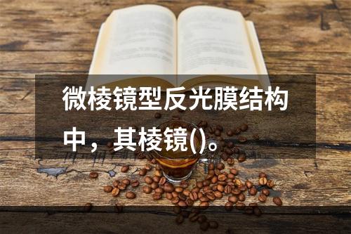 微棱镜型反光膜结构中，其棱镜()。