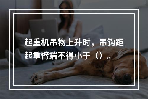 起重机吊物上升时，吊钩距起重臂端不得小于（）。