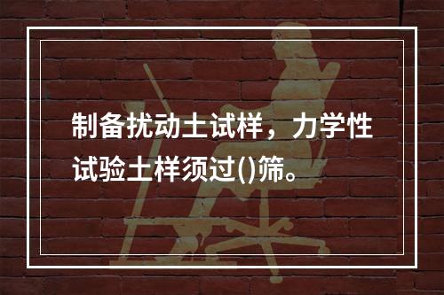 制备扰动土试样，力学性试验土样须过()筛。