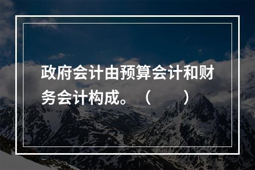 政府会计由预算会计和财务会计构成。（　　）