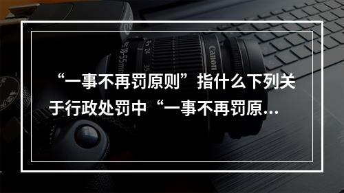 “一事不再罚原则”指什么下列关于行政处罚中“一事不再罚原则”