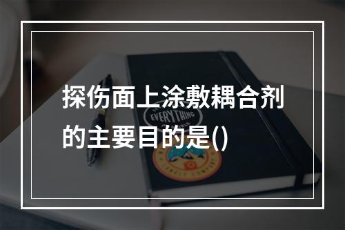 探伤面上涂敷耦合剂的主要目的是()