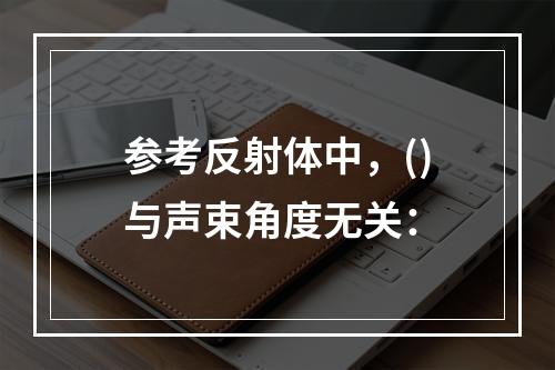 参考反射体中，()与声束角度无关：