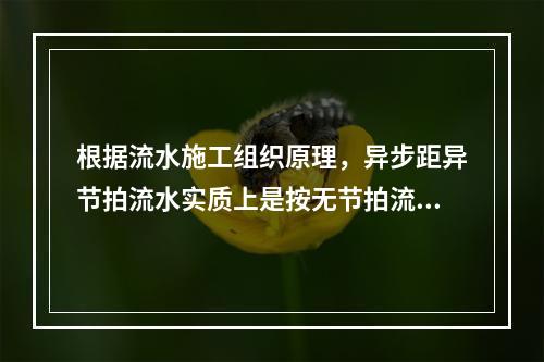 根据流水施工组织原理，异步距异节拍流水实质上是按无节拍流水组