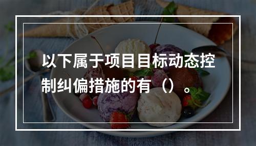 以下属于项目目标动态控制纠偏措施的有（）。