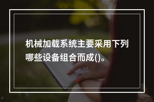 机械加载系统主要采用下列哪些设备组合而成()。