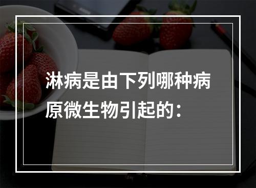 淋病是由下列哪种病原微生物引起的：