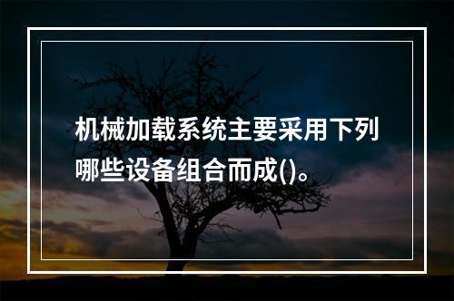 机械加载系统主要采用下列哪些设备组合而成()。