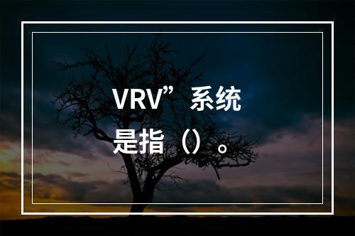 VRV”系统是指（）。