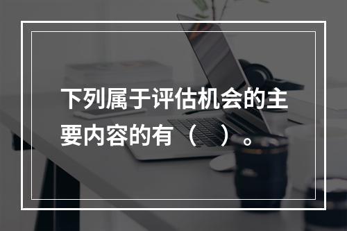 下列属于评估机会的主要内容的有（　）。