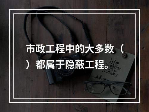 市政工程中的大多数（）都属于隐蔽工程。