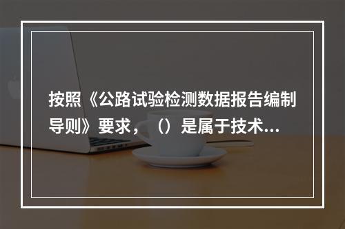 按照《公路试验检测数据报告编制导则》要求，（）是属于技术要素