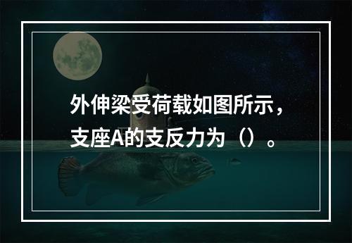 外伸梁受荷载如图所示，支座A的支反力为（）。