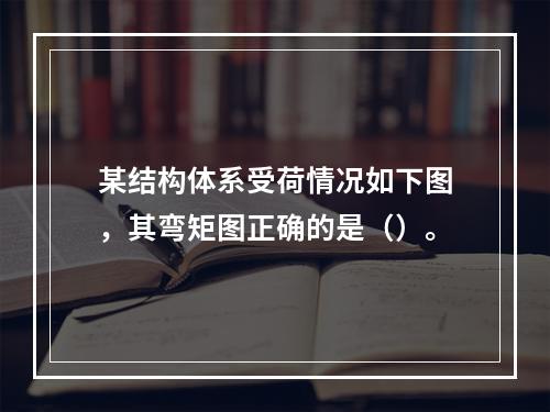 某结构体系受荷情况如下图，其弯矩图正确的是（）。