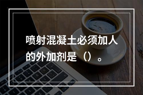 喷射混凝土必须加人的外加剂是（）。