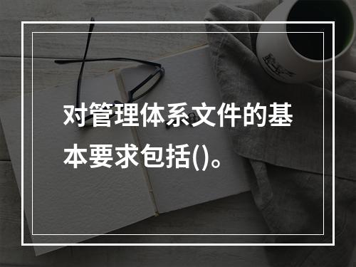 对管理体系文件的基本要求包括()。