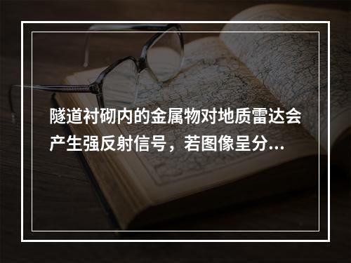 隧道衬砌内的金属物对地质雷达会产生强反射信号，若图像呈分散的