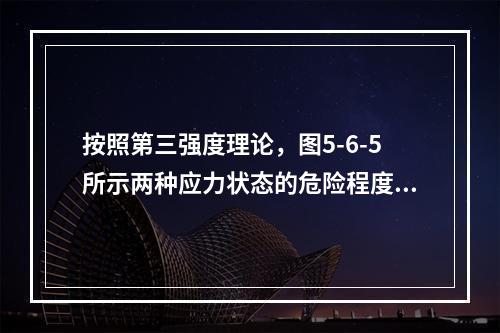 按照第三强度理论，图5-6-5所示两种应力状态的危险程度是