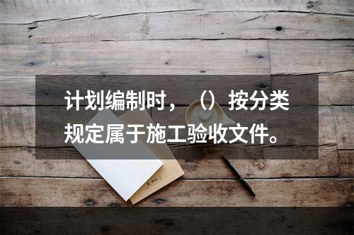 计划编制时，（）按分类规定属于施工验收文件。