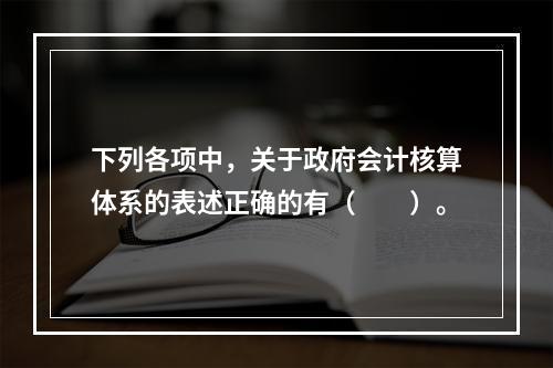 下列各项中，关于政府会计核算体系的表述正确的有（　　）。