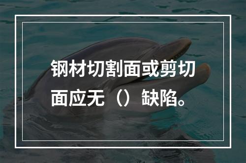 钢材切割面或剪切面应无（）缺陷。