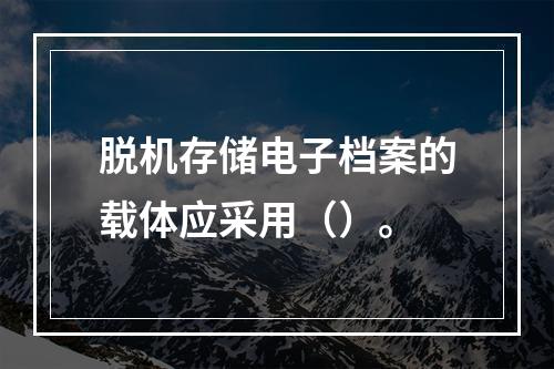 脱机存储电子档案的载体应采用（）。