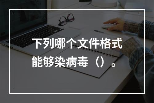 下列哪个文件格式能够染病毒（）。