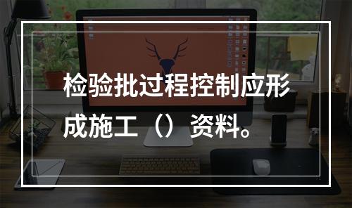 检验批过程控制应形成施工（）资料。