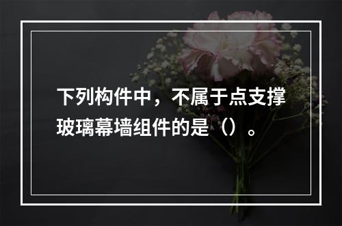 下列构件中，不属于点支撑玻璃幕墙组件的是（）。