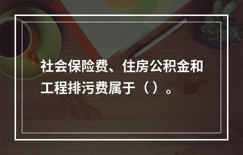 社会保险费、住房公积金和工程排污费属于（ ）。