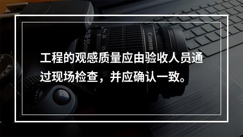 工程的观感质量应由验收人员通过现场检查，并应确认一致。