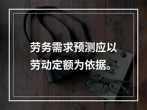 劳务需求预测应以劳动定额为依据。