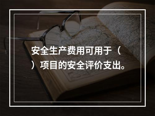 安全生产费用可用于（ ）项目的安全评价支出。