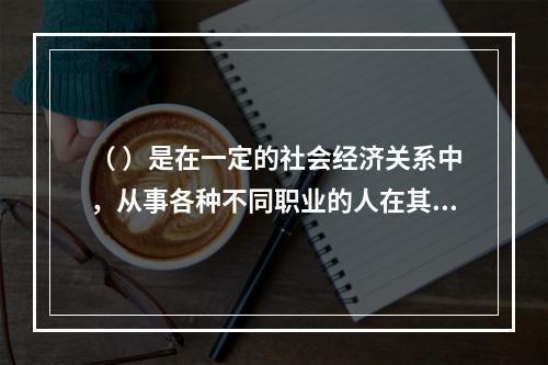 （ ）是在一定的社会经济关系中，从事各种不同职业的人在其特定