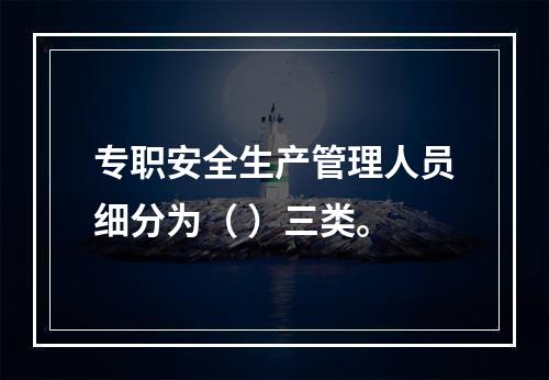 专职安全生产管理人员细分为（ ）三类。