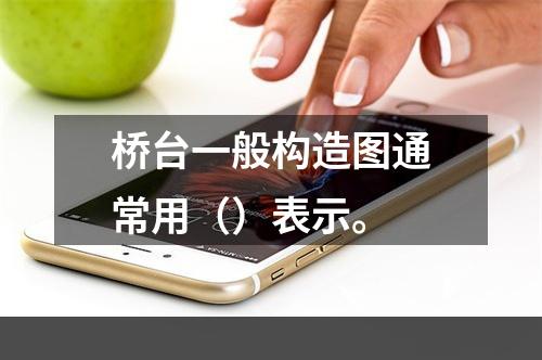 桥台一般构造图通常用（）表示。