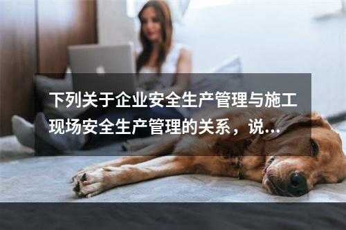 下列关于企业安全生产管理与施工现场安全生产管理的关系，说法错