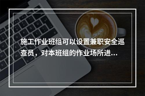 施工作业班组可以设置兼职安全巡查员，对本班组的作业场所进行安