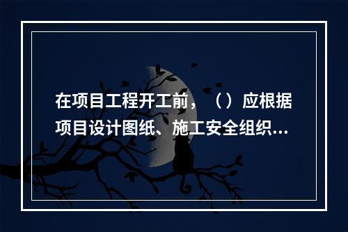 在项目工程开工前，（ ）应根据项目设计图纸、施工安全组织设计